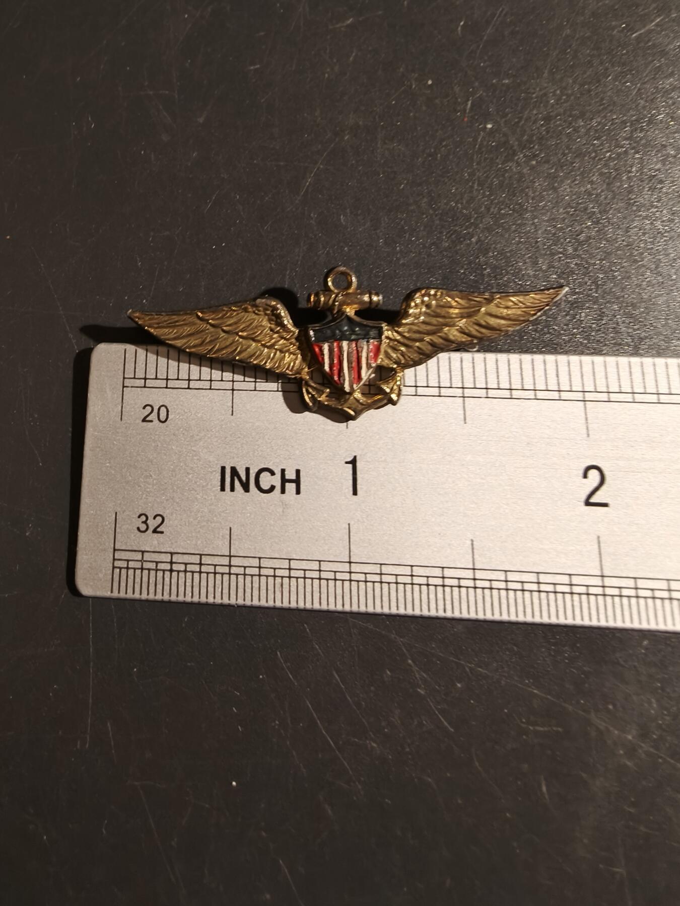老王徽章第151期 美国二战海军航空兵飞行员技能章     2英寸    少见中缅因印战区涂装     二战时期横针版