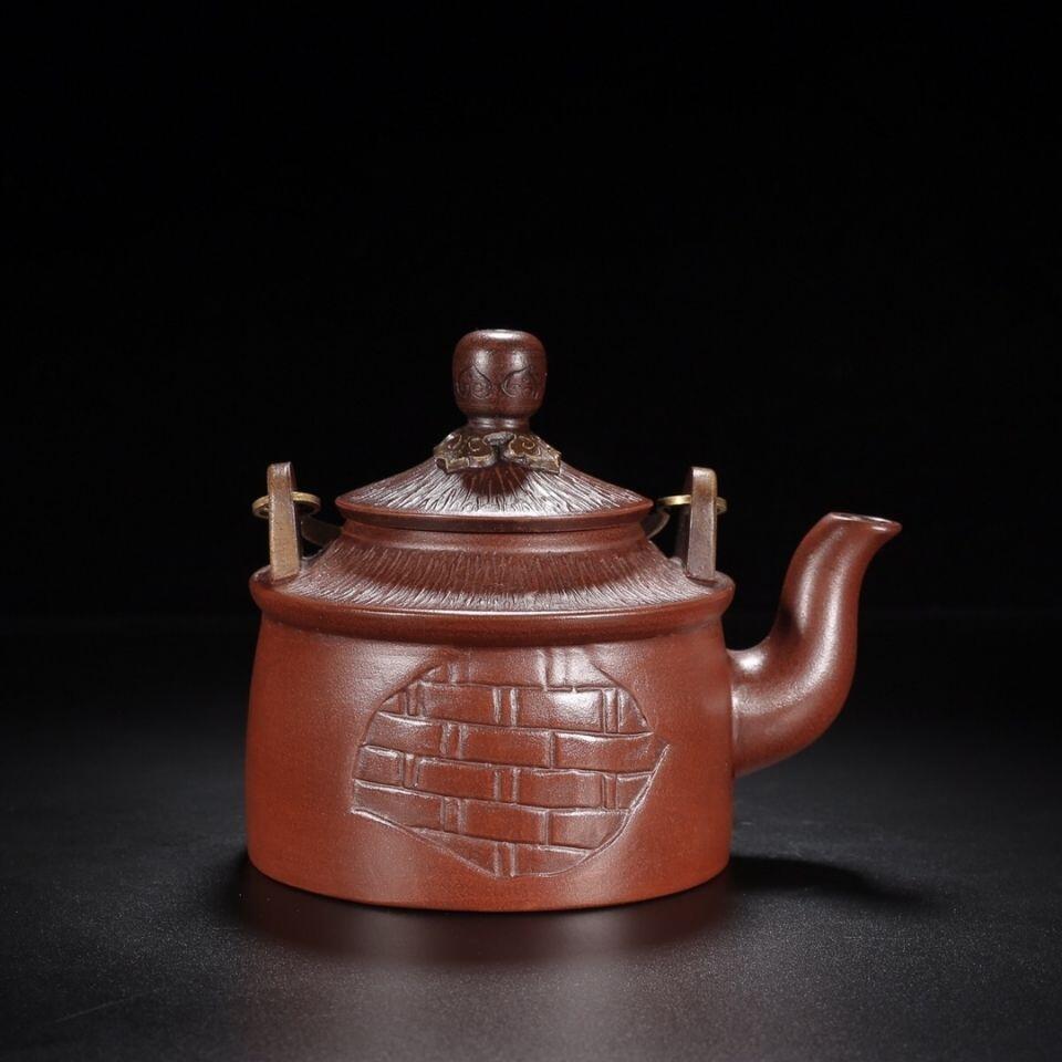  精品紫砂壶专场 提梁官帽紫砂壶