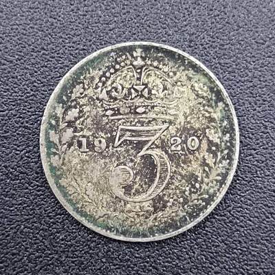 【淘币小摊】限时拍第七百五十二拍  小银币场 满百包邮可预留两周  周一统一发货  - 英国1920年乔治五世3便士银币