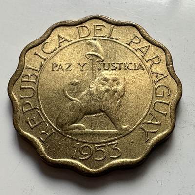🌹外币初藏🌹🐯2025年第106场  每周二四六晚8️⃣点 接代拍 - 巴拉圭1953年15分