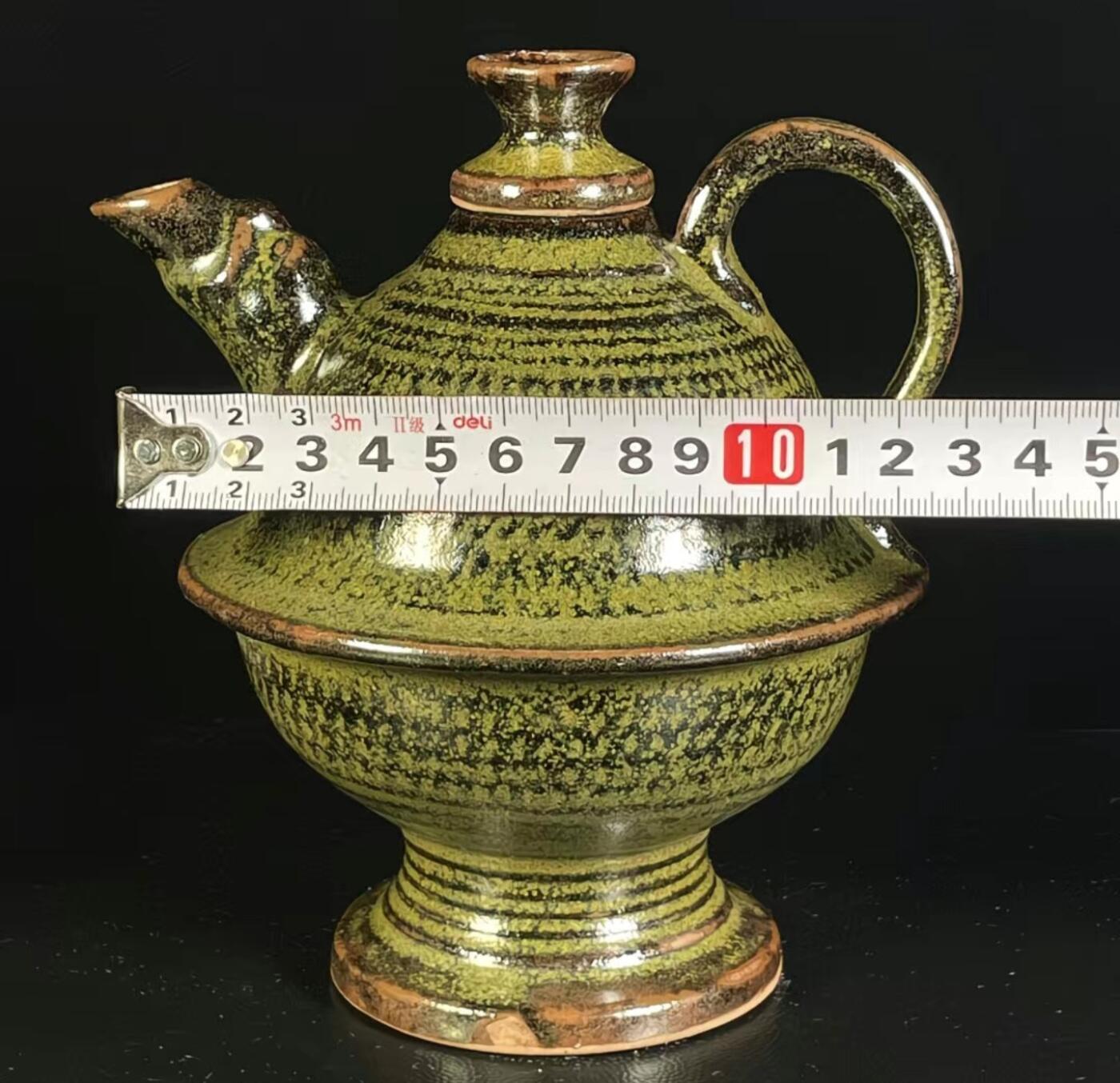 听雨轩  精品老旧瓷器限时专场 茶叶末釉酒壶