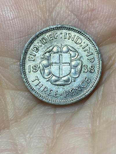 2025年第九十六场(总第一百二十二场）外国好品散币(免佣金) - 英国🇬🇧1938年3便士银币(乔治六世第一版，500银)