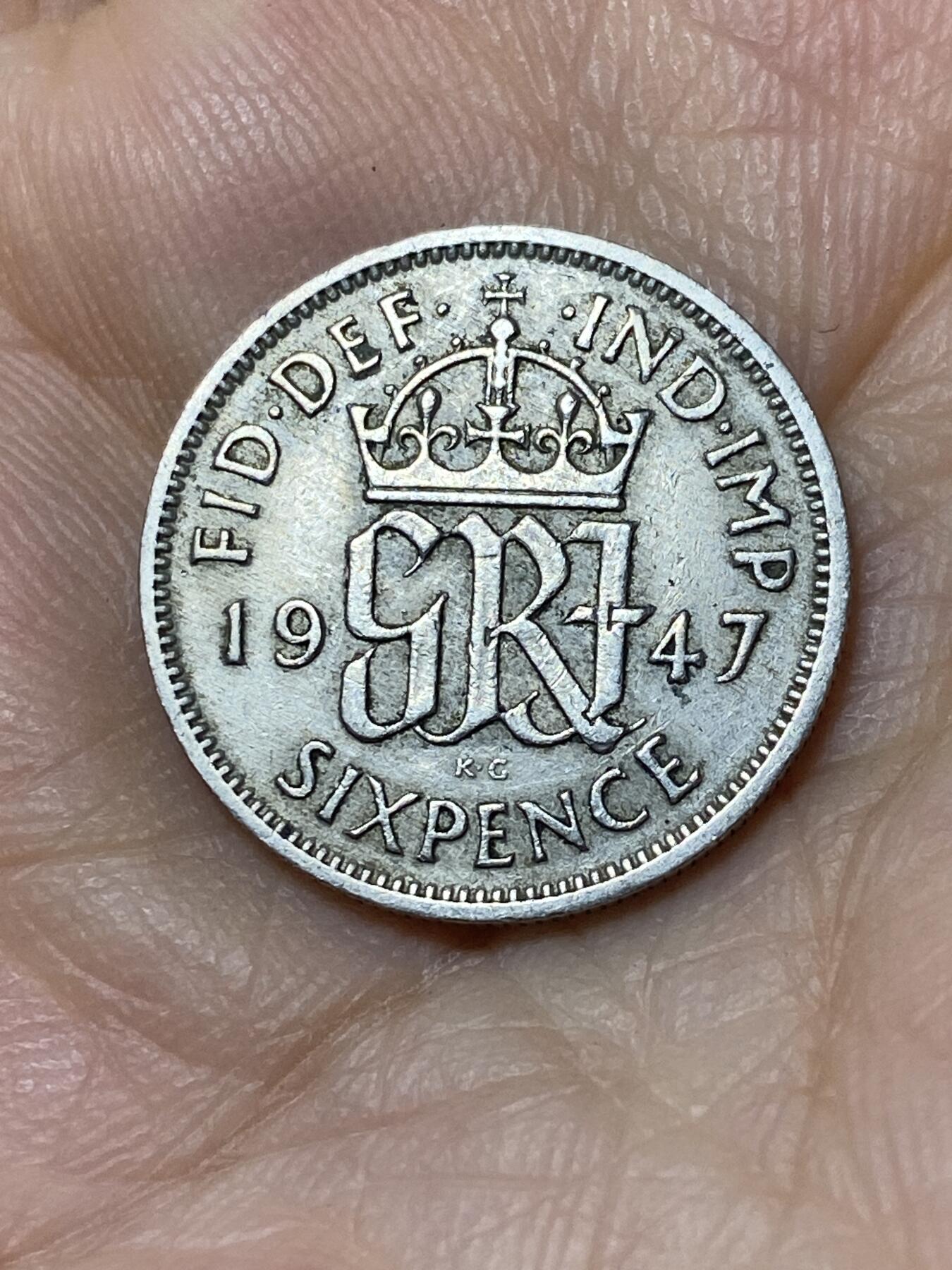 2025年第九十六场(总第一百二十二场）外国好品散币(免佣金) 英国🇬🇧1947年6便士(乔治六世第二版，首发年仅发行2年)