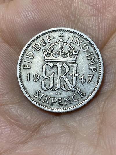 2025年第九十六场(总第一百二十二场）外国好品散币(免佣金) - 英国🇬🇧1947年6便士(乔治六世第二版，首发年仅发行2年)