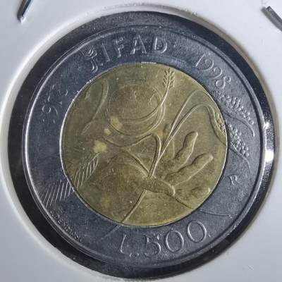 沼泽如烟--第849场 - 意大利1998年500里拉纪念币