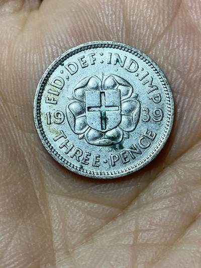 2025年第九十六场(总第一百二十二场）外国好品散币(免佣金) - 英国🇬🇧1939年3便士银币(乔治六世第一版，500银)