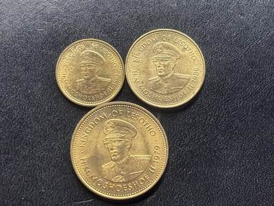 邮泉阁限时拍卖第二十六场 各国硬币专场（硬币在国外） - 莱索托王国3枚