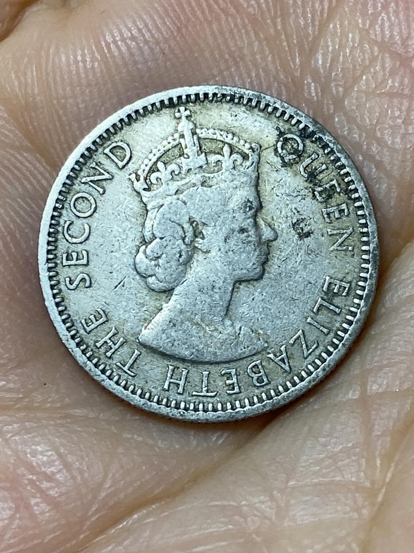 2025年第九十六场(总第一百二十二场）外国好品散币(免佣金) 英属塞浦路斯1955单年份25米尔(伊丽莎白二世青年带冠)
