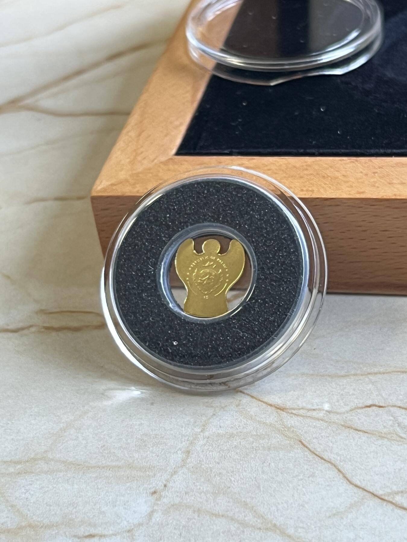 第176期拍卖【长期征集拍品】【欢度国庆中秋双节】 帕劳天使0.5克小金币，9999金，发行15000枚