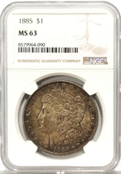 博洋堂“良辰美钰”中秋国庆双节精品专场暨第141期（全场包邮） - NGC MS63 美国1885年摩根 包浆还不错