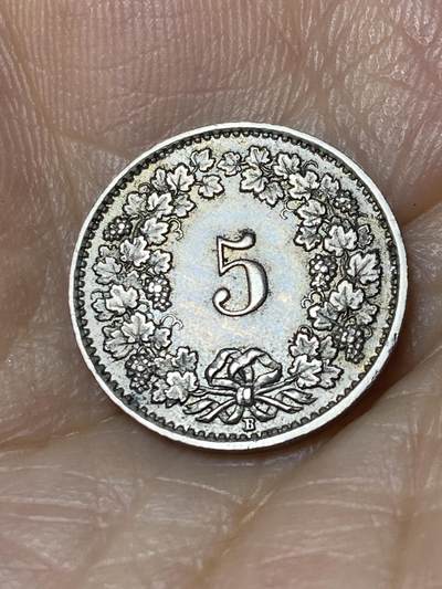 2025年第九十六场(总第一百二十二场）外国好品散币(免佣金) - 瑞士🇨🇭1926年5分(B标伯尔尼造)