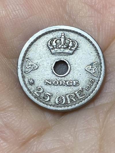 2025年第九十六场(总第一百二十二场）外国好品散币(免佣金) - 挪威🇳🇴1927年25欧尔(哈康七世时期，第四版早期年份)