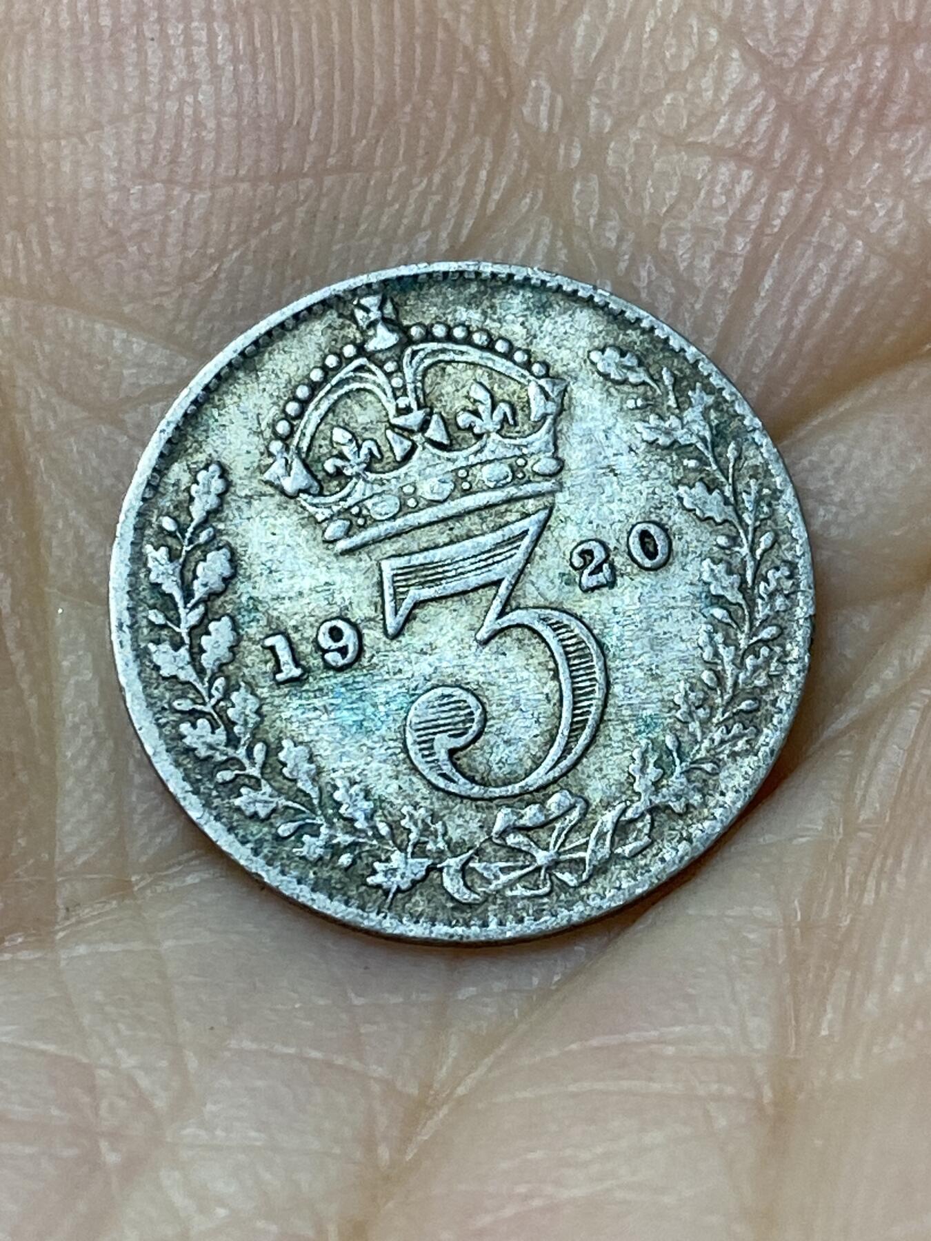 2025年第九十六场(总第一百二十二场）外国好品散币(免佣金) 英国🇬🇧1920年3便士银币(乔治五世第二版首发年，500银)