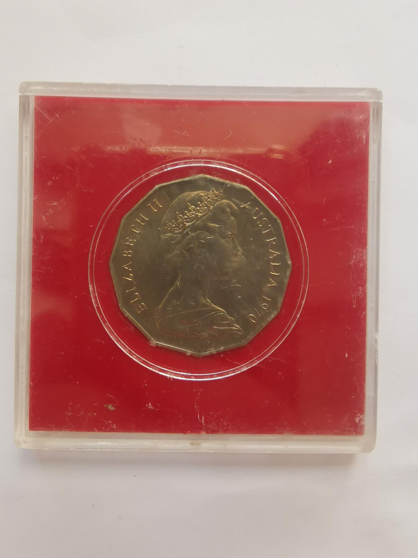 巨藏钱币首秀-古今中外钱币套装专场 澳大利亚1970年50便士-库克船长纪念镍币