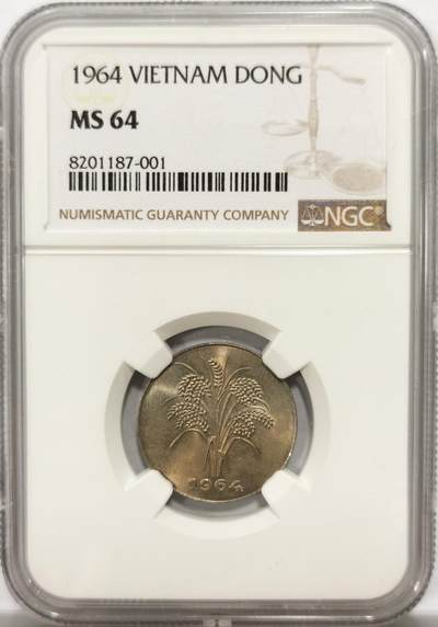 博洋堂“良辰美钰”中秋国庆双节精品专场暨第141期（全场包邮） - NGC MS64 越南1964年稻穗1盾