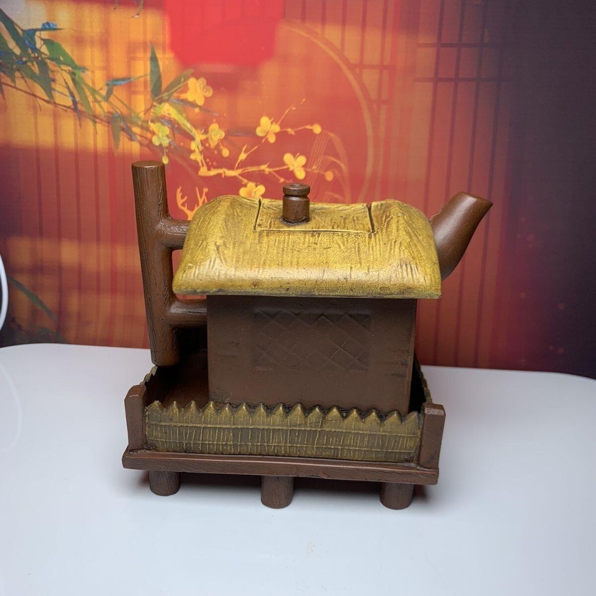  精品紫砂壶专场 老式毛草房紫砂壶