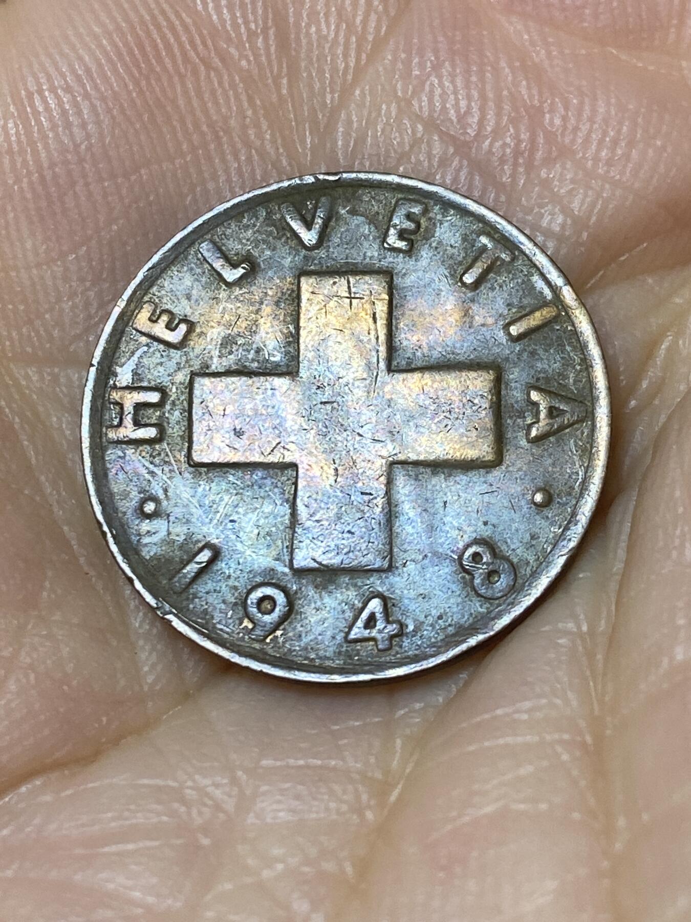 2025年第九十六场(总第一百二十二场）外国好品散币(免佣金) 瑞士🇨🇭1948年2分(B标伯尔尼造)