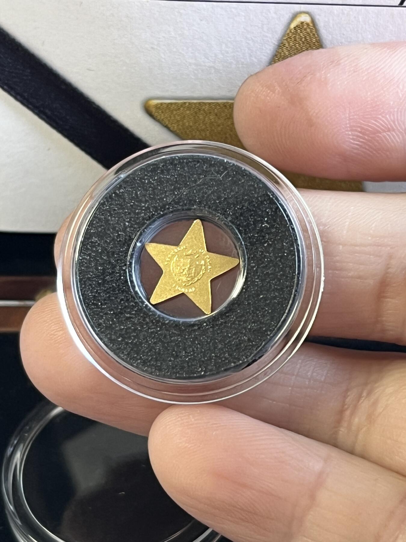 第176期拍卖【长期征集拍品】【欢度国庆中秋双节】 帕劳五角星0.5克小金币，9999金，发行25000枚