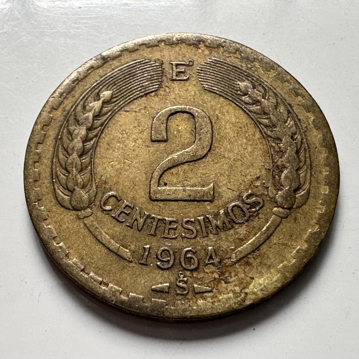 🌹外币初藏🌹🐯2025年第106场  每周二四六晚8️⃣点 接代拍 智利1964年2分