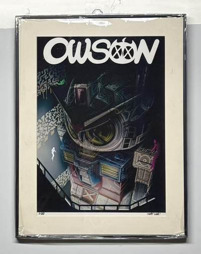零元拍：歪歪亲笔签名 OWSON 系列作品装饰画《高达》，已做装裱 合金相框尺寸40X52CM。因展品出展，镜框或亚克力可能有轻微划痕，介意勿拍 - 零元拍：歪歪亲笔签名 OWSON 系列作品装饰画《高达》，已做装裱 合金相框尺寸40X52CM。因展品出展，镜框或亚克力可能有轻微划痕，介意勿拍
