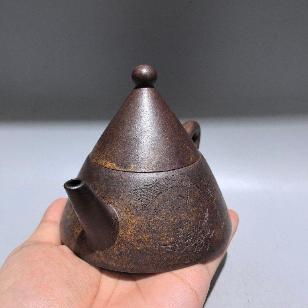  精品紫砂壶专场 汪寅仙落款 僧帽紫砂壶