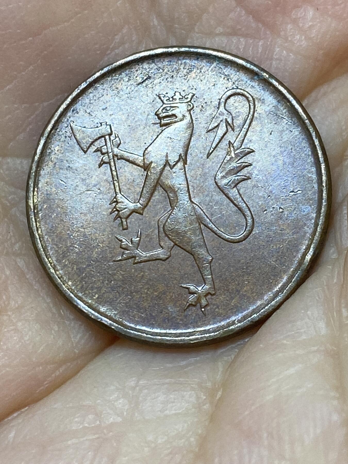 2025年第九十六场(总第一百二十二场）外国好品散币(免佣金) 挪威🇳🇴1974年5欧尔(奥拉夫五世第二套)
