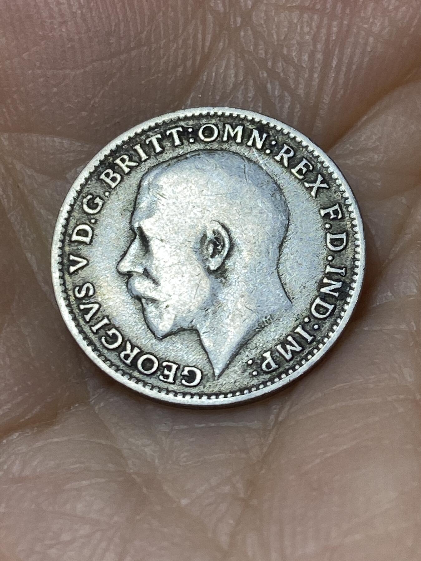 2025年第九十六场(总第一百二十二场）外国好品散币(免佣金) 英国🇬🇧1921年3便士银币(乔治五世第二版，500银)