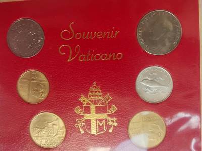 巨藏钱币首秀-古今中外钱币套装专场 梵蒂冈硬币6枚套