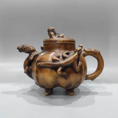  精品紫砂壶专场 - 邵正来大师落款 福寿紫砂壶
