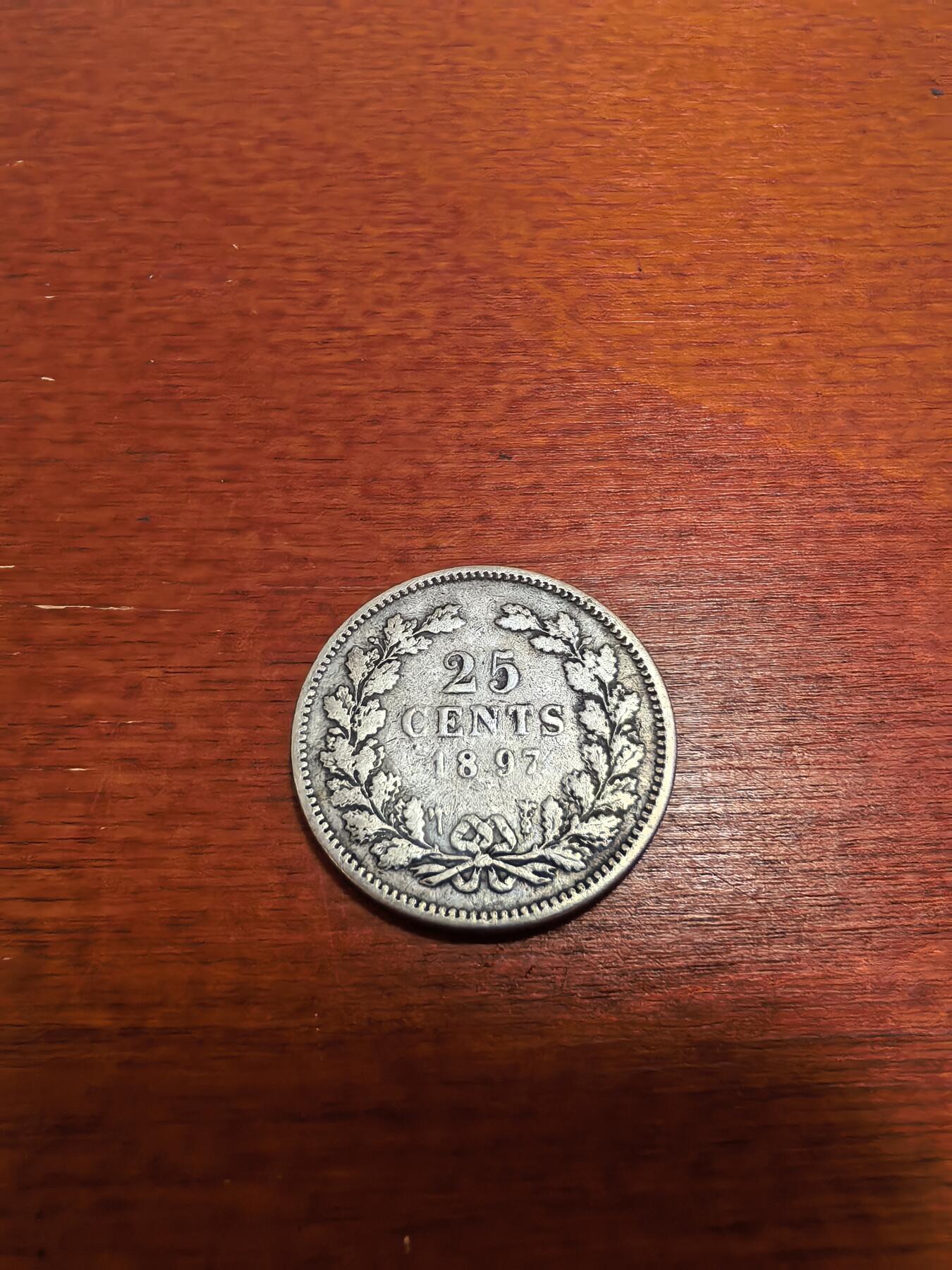 长老汇蛇年精选第五十二场拍卖 1897荷兰威廉明娜25分银币，萝莉头，克书60分150美金