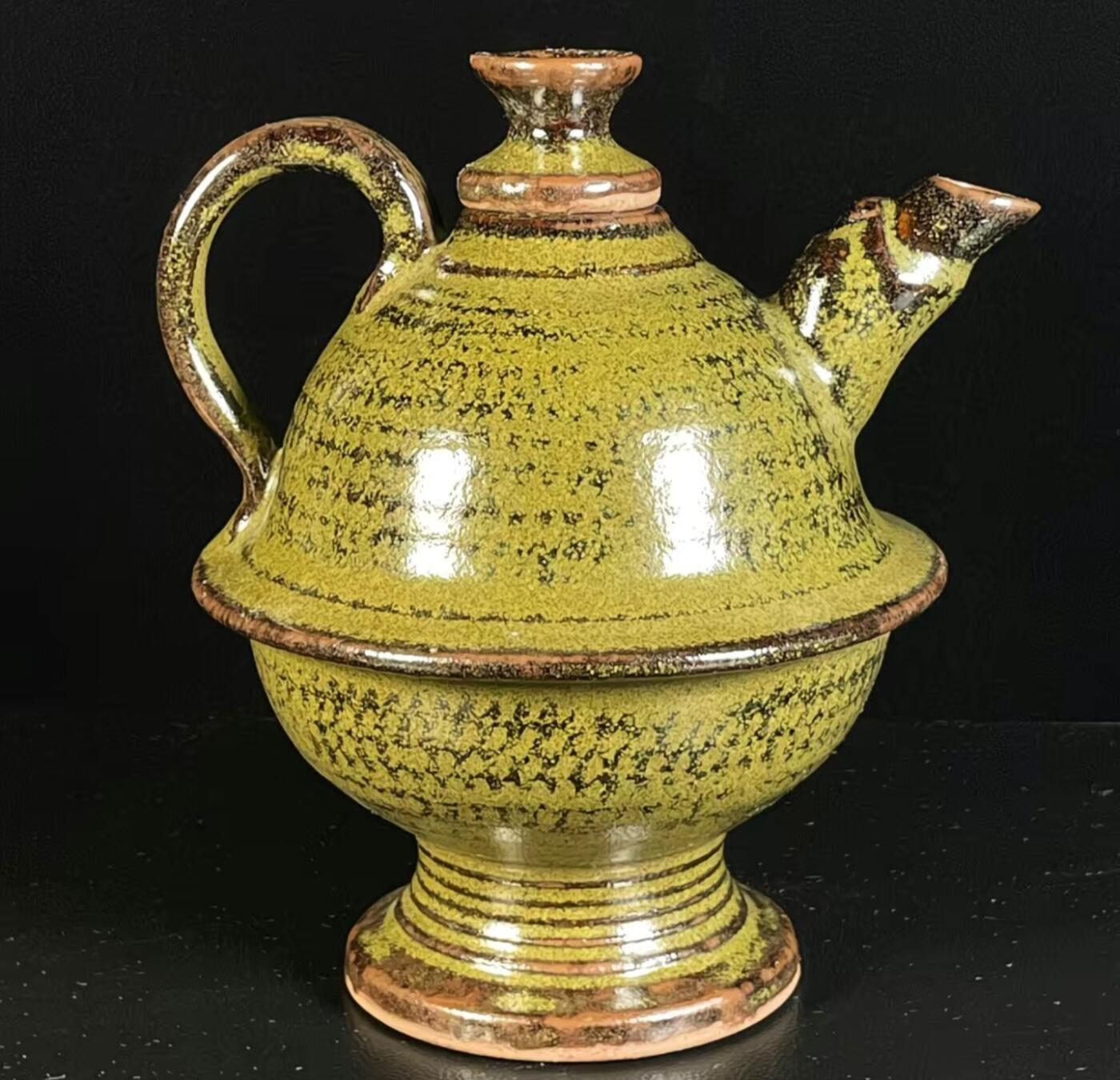 听雨轩  精品老旧瓷器限时专场 茶叶末釉酒壶