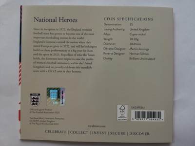 巨藏钱币首秀-古今中外钱币套装专场 英国2023年5镑纪念镍币-查尔斯头像