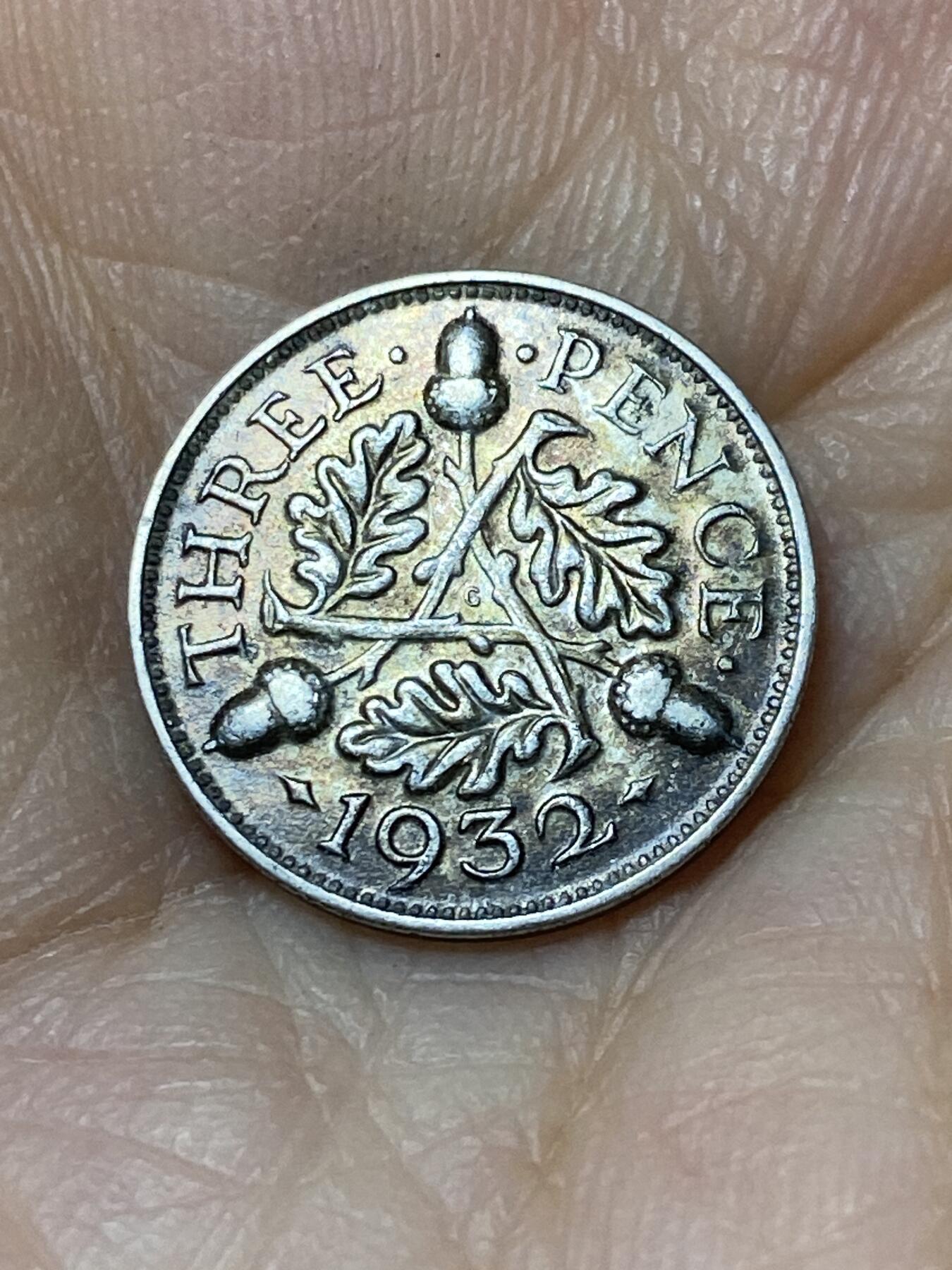 2025年第九十六场(总第一百二十二场）外国好品散币(免佣金) 英国🇬🇧1932年3便士银币(乔治五世第三版，500银)