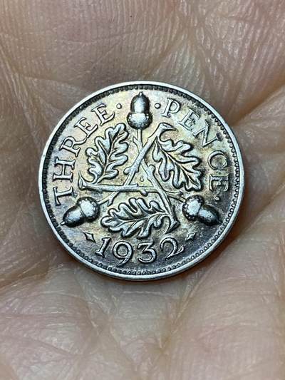 2025年第九十六场(总第一百二十二场）外国好品散币(免佣金) - 英国🇬🇧1932年3便士银币(乔治五世第三版，500银)