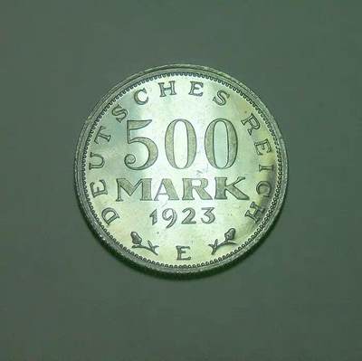 德国魏玛1923年E版500马克 稀少精制PROOF版 发行量仅2000枚 - 德国魏玛1923年E版500马克 稀少精制PROOF版 发行量仅2000枚