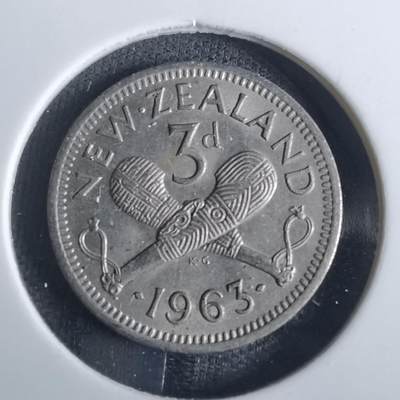 沼泽如烟--第850场 - 新西兰1963年3便士