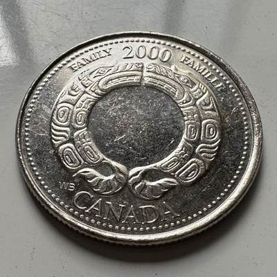 🌹外币初藏🌹🐯2025年第106场  每周二四六晚8️⃣点 接代拍 - 加拿大2000年25分纪念币c
