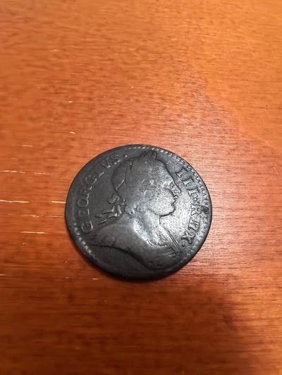 长老汇蛇年精选第五十二场拍卖 - 1773英国乔治三世1/2便士铜币，克书60分760美金