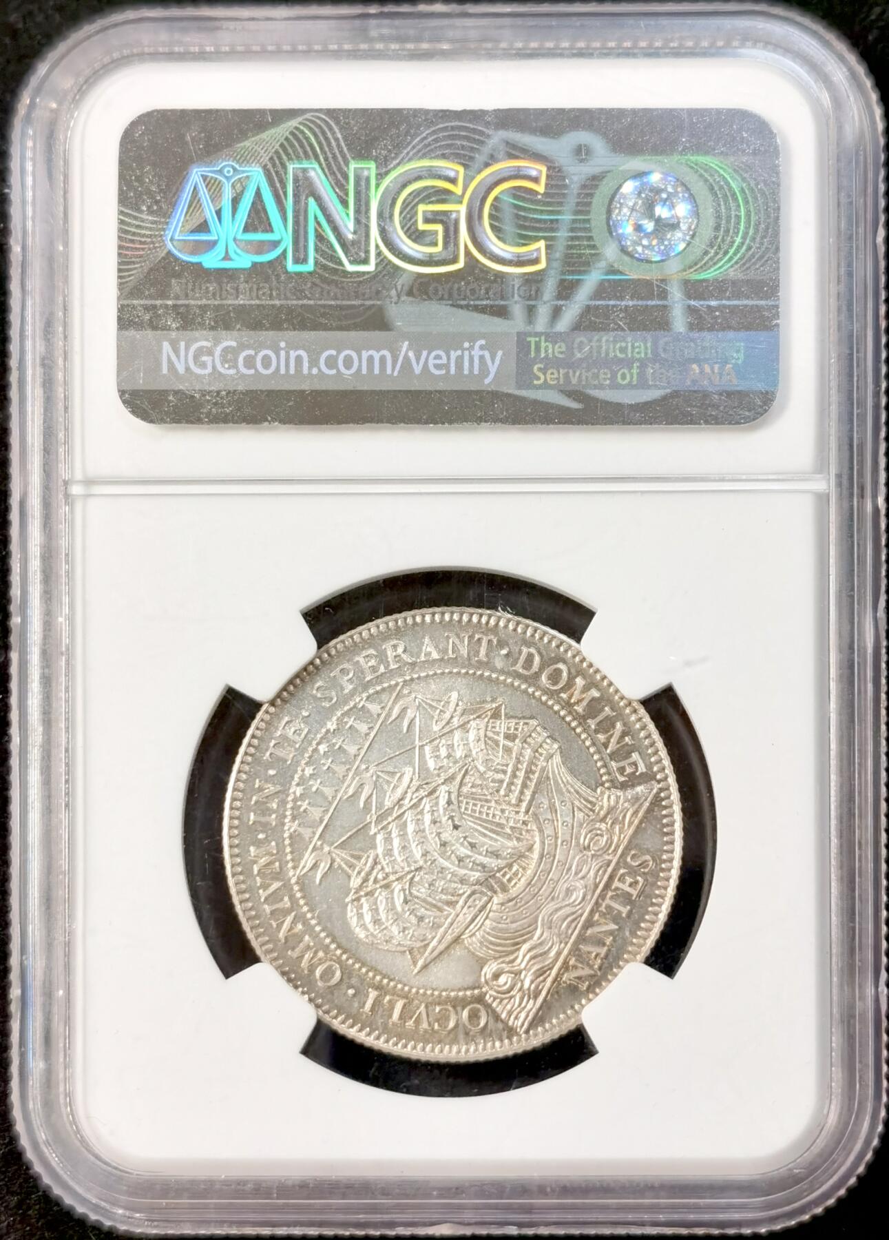 甄臻铺-世界币章拍卖（第35期），送拍享返佣金等优惠多多 NGC-MS66 法国南特商会银章，ms66顶级。1900年，傍晚，在粉金色的阳光下，一艘驶出法国南特的货船，女神为他指明方向！顶级