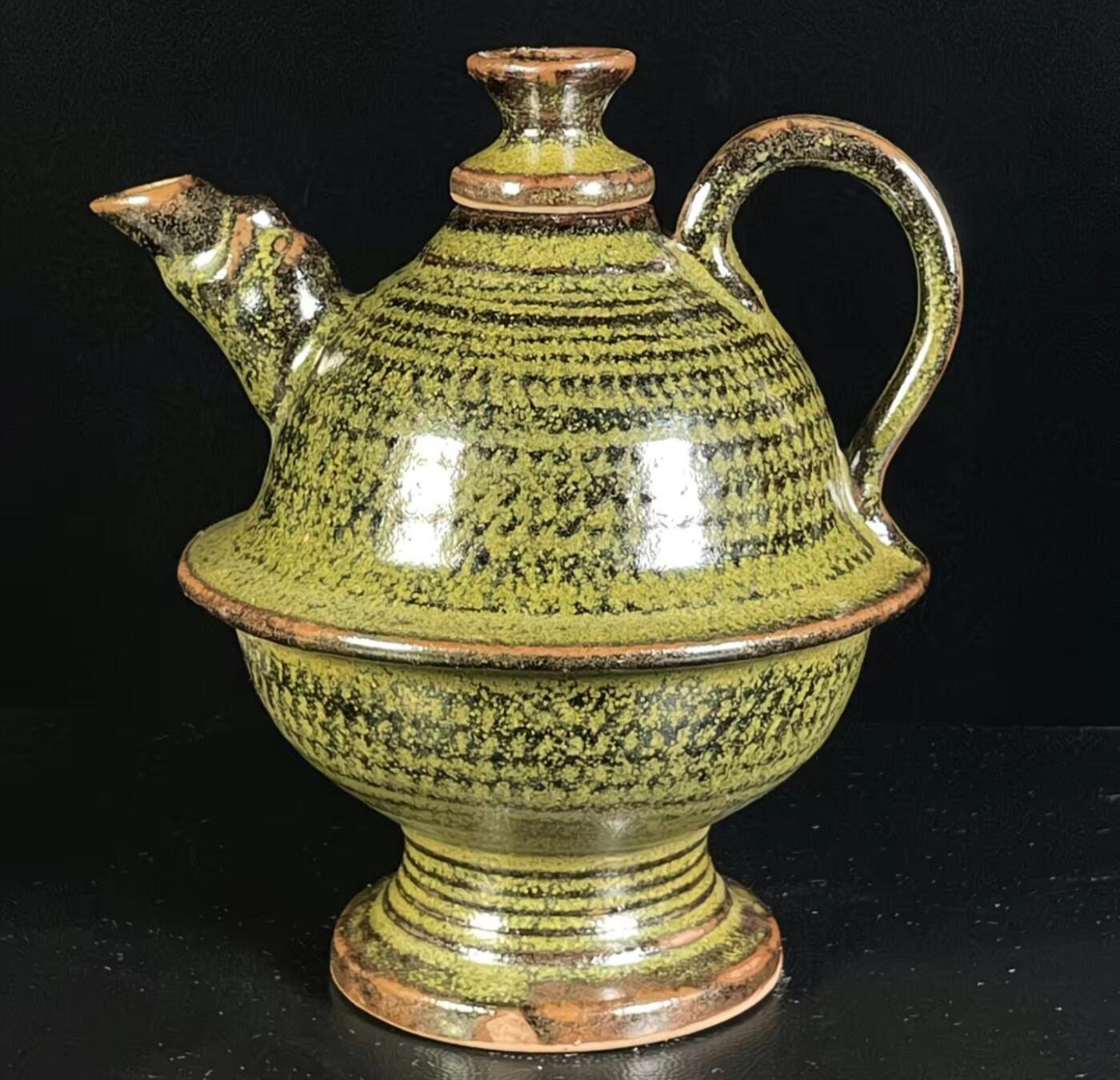 听雨轩  精品老旧瓷器限时专场 茶叶末釉酒壶