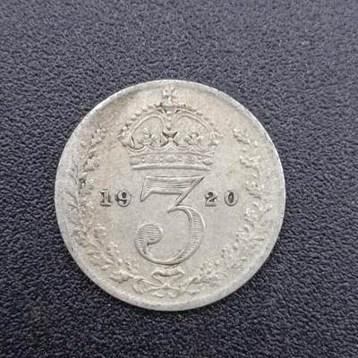 【淘币小摊】限时拍第七百五十二拍  小银币场 满百包邮可预留两周  周一统一发货  - 英国1920年乔治五世3便士银币