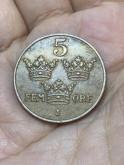 2025年第九十六场(总第一百二十二场）外国好品散币(免佣金) - 瑞典🇸🇪1950年5欧尔(古斯塔夫五世第二版关门年)