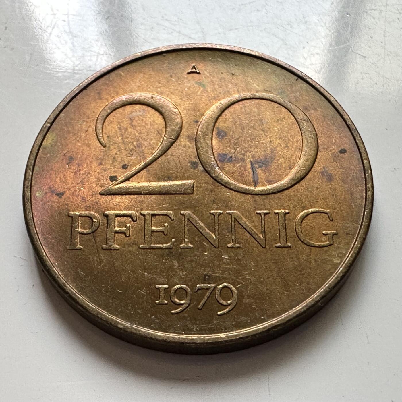 🌹外币初藏🌹🐯2025年第106场  每周二四六晚8️⃣点 接代拍 东德1979年20芬尼 原光品不多见