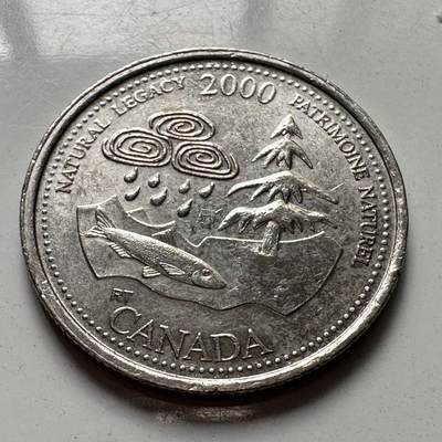 🌹外币初藏🌹🐯2025年第106场  每周二四六晚8️⃣点 接代拍 - 加拿大2000年25分纪念币a