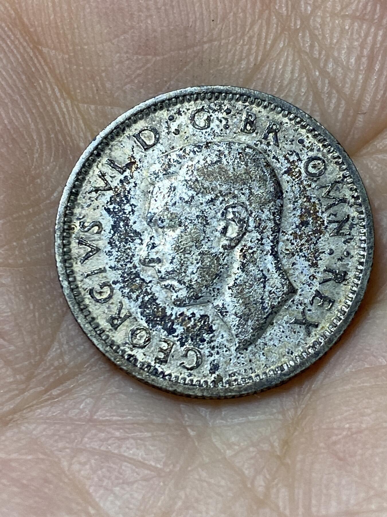 2025年第九十六场(总第一百二十二场）外国好品散币(免佣金) 英国🇬🇧1946年6便士银币(乔治六世第一版关门年，500银)