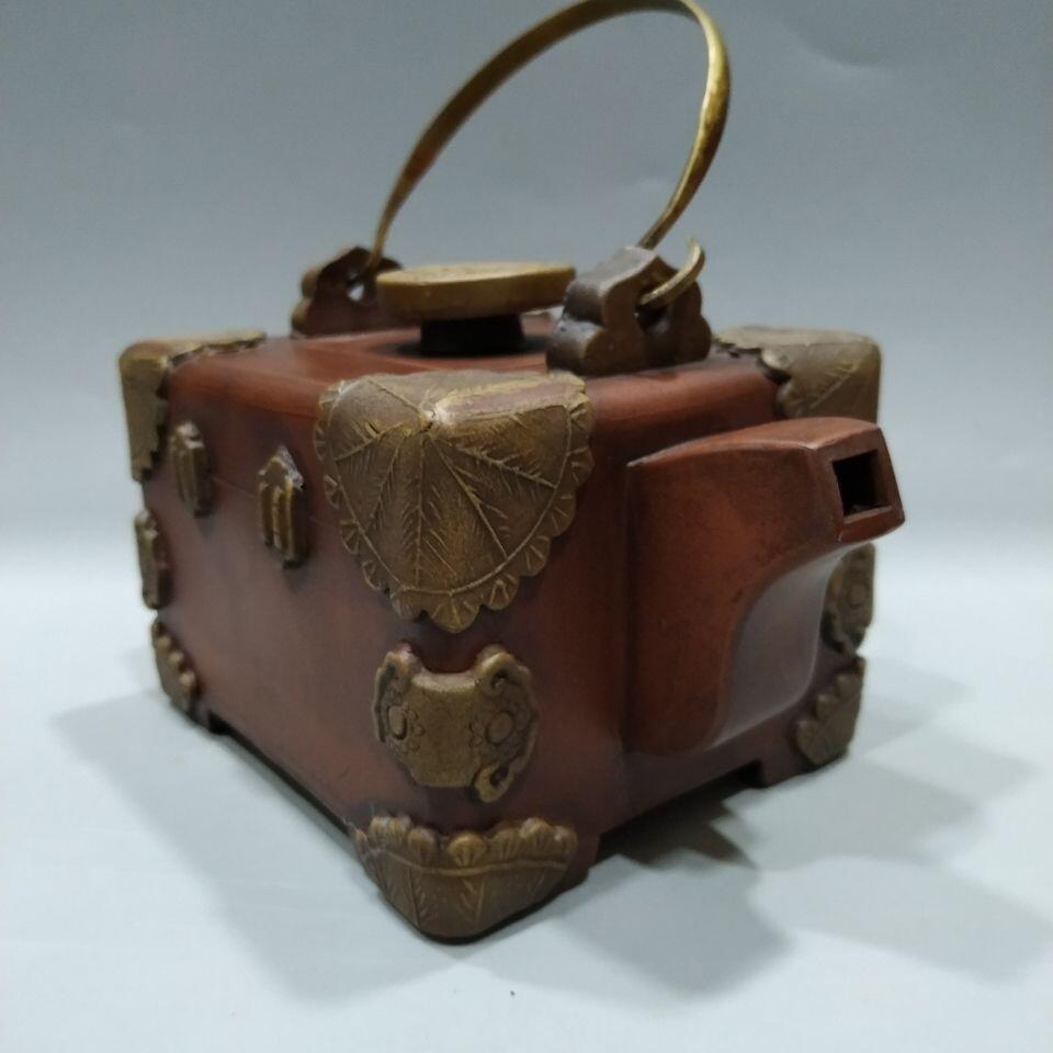  精品紫砂壶专场 四方宝箱提梁壶