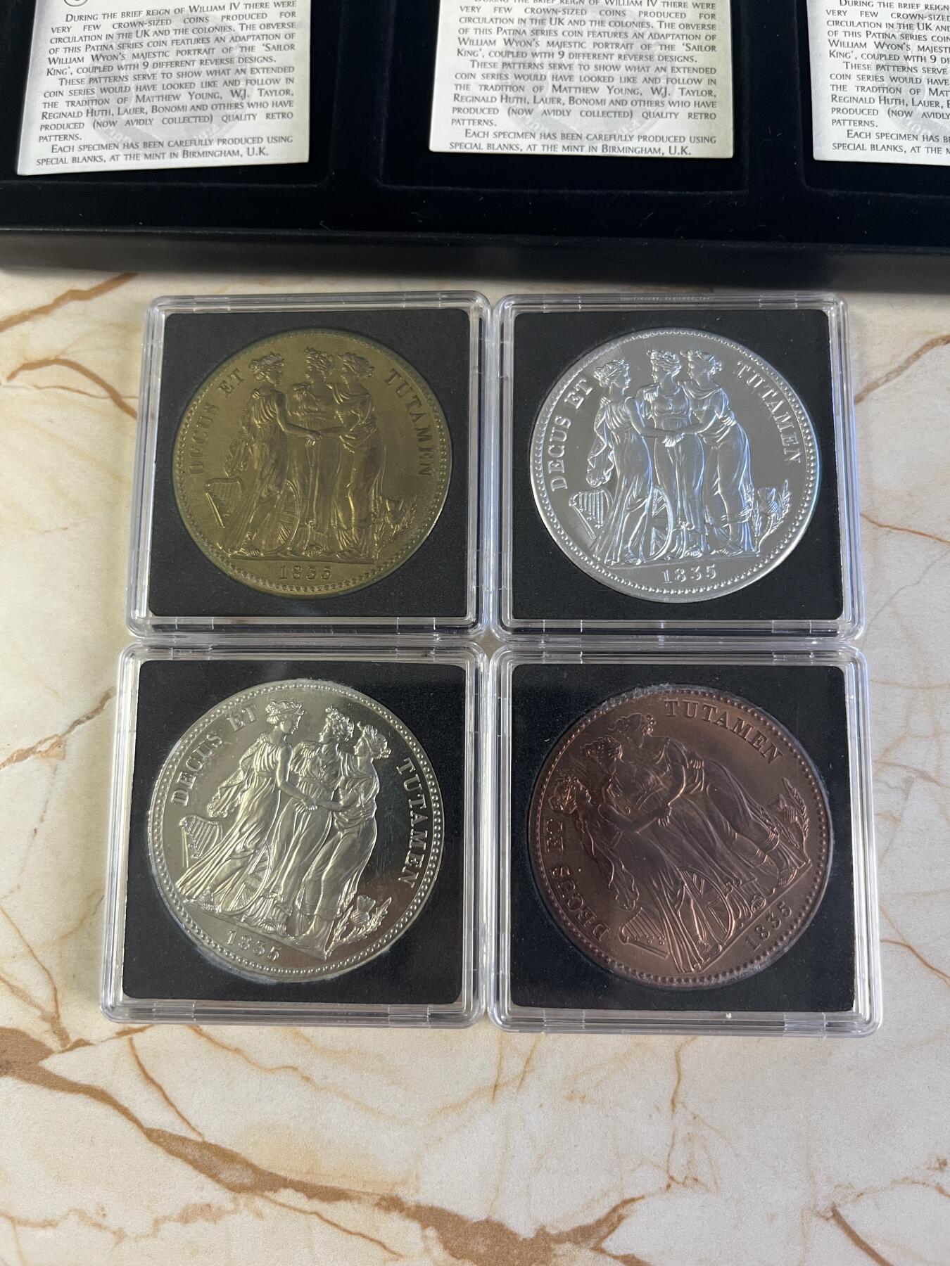 第176期拍卖【长期征集拍品】【欢度国庆中秋双节】 英国1835年复刻三女神纪念章4枚全套