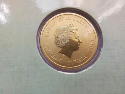 巨藏钱币首秀-古今中外钱币套装专场 澳大利亚发行的图瓦卢2013年1元卡币鸟1