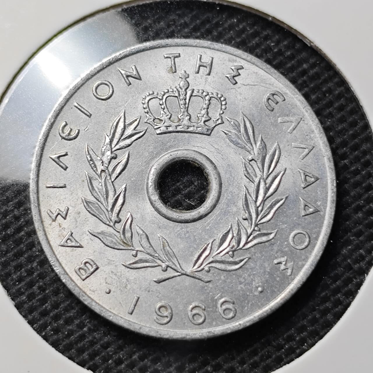 KK钱币收藏小铺 第349场 2月预留时间 周末发货  1966希腊10雷普塔 好品