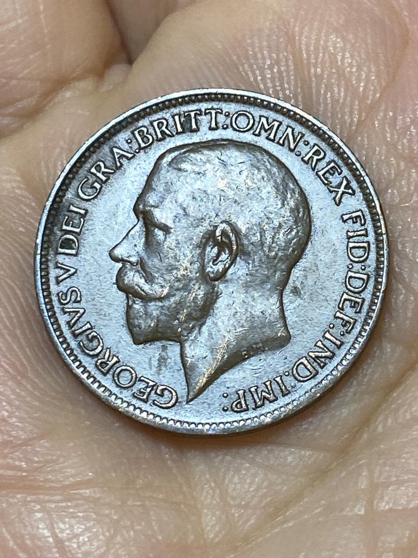 2025年第九十七场(总第一百二十三场）外国好品散币(免佣金) 英国🇬🇧1922年1法新(乔治五世第二版)